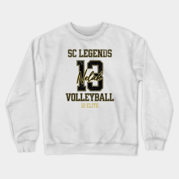 Nelah #13 SC Legends (12 Elite) - White Crewneck Sweatshirt by SC Legends Merch